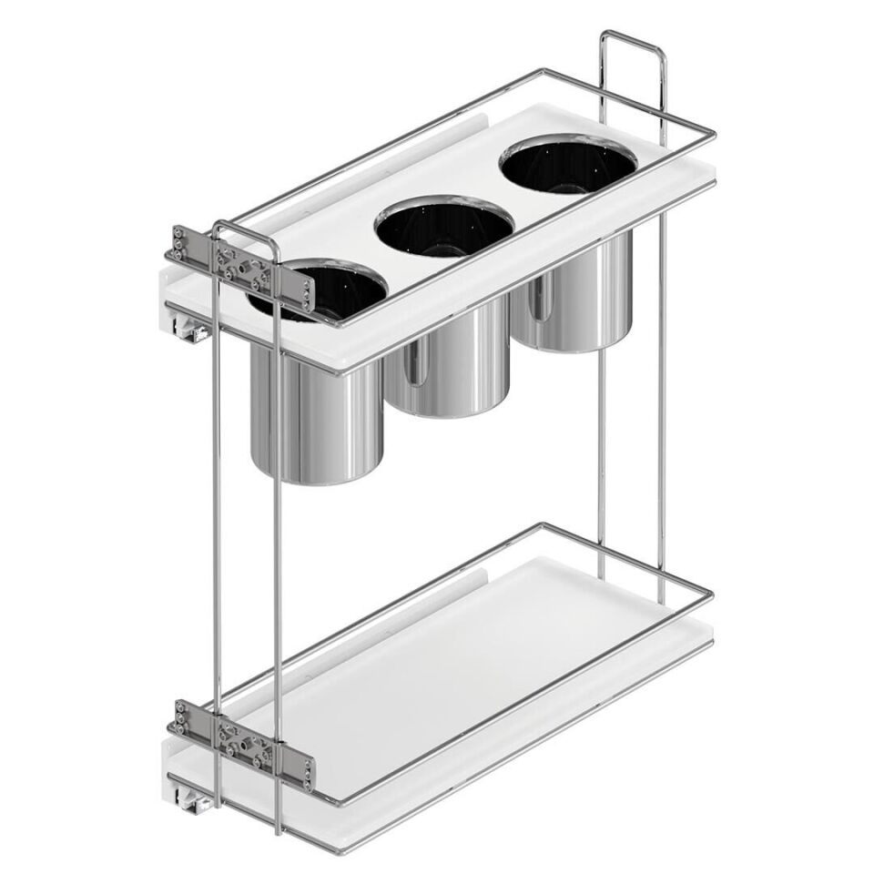 Gizli Raylı Ahşap Tablalı Kepçelik 420 mm Sağ