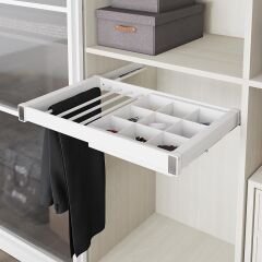 Gizli Raylı Alüminyum Çekmeceli Pantolonluk 800 mm