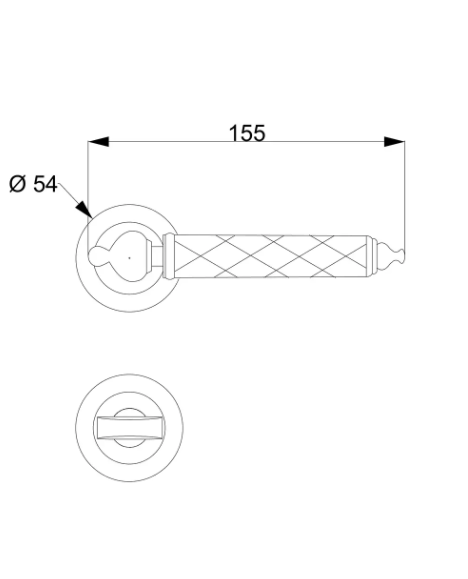 Vista D’oro Rölyef Rozetli Kapı Kolu 24 Ayar Altın Kaplama