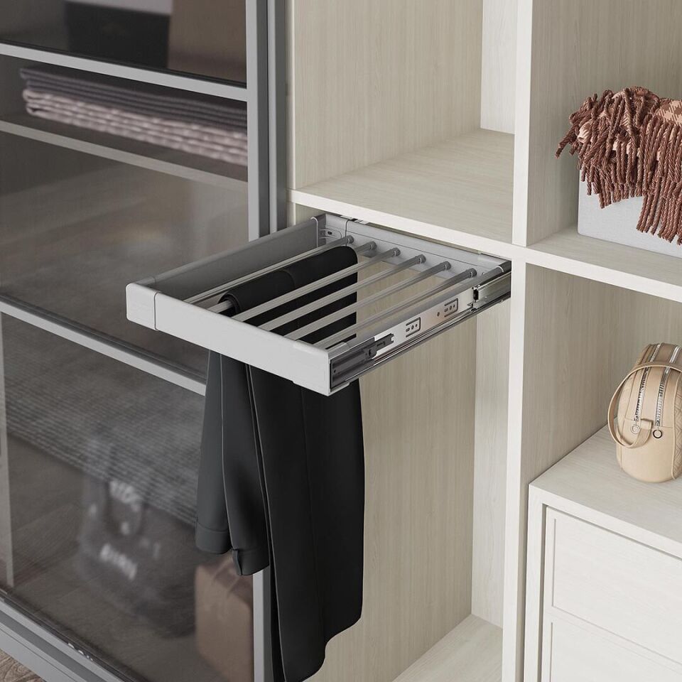 Teleskopik Raylı Alüminyum Pantolonluk 450 mm