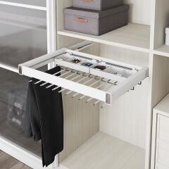 Gizli Raylı Alüminyum Fonksiyonel Pantolonluk 600 mm