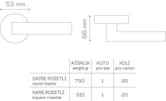 Z4003 Rozetli Kapı Kolu