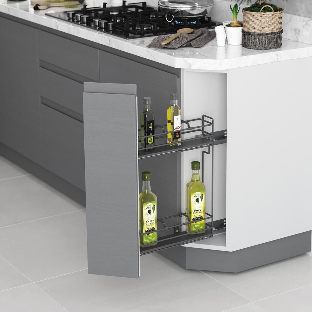 45 Derece Gizli Raylı Şişelik (Tek Açılım) Tel Sağ