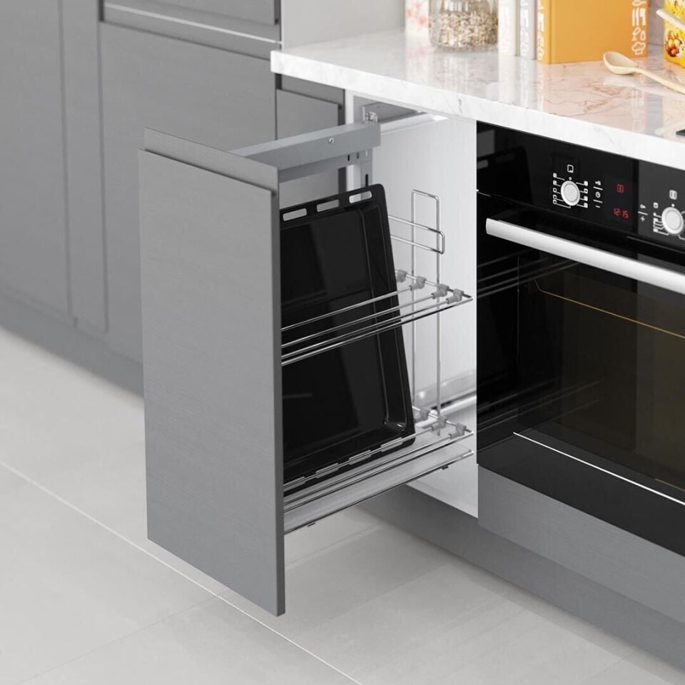 Yandan Gizli Raylı Tepsilik 250 mm Sağ