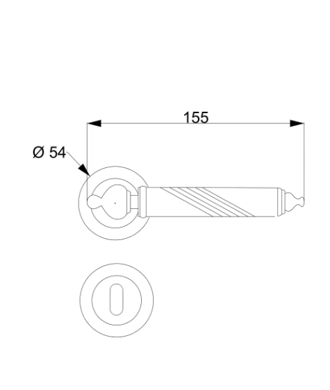 Vista D’oro Burgu Rozetli Kapı Kolu 24 Ayar Altın Kaplama Oda