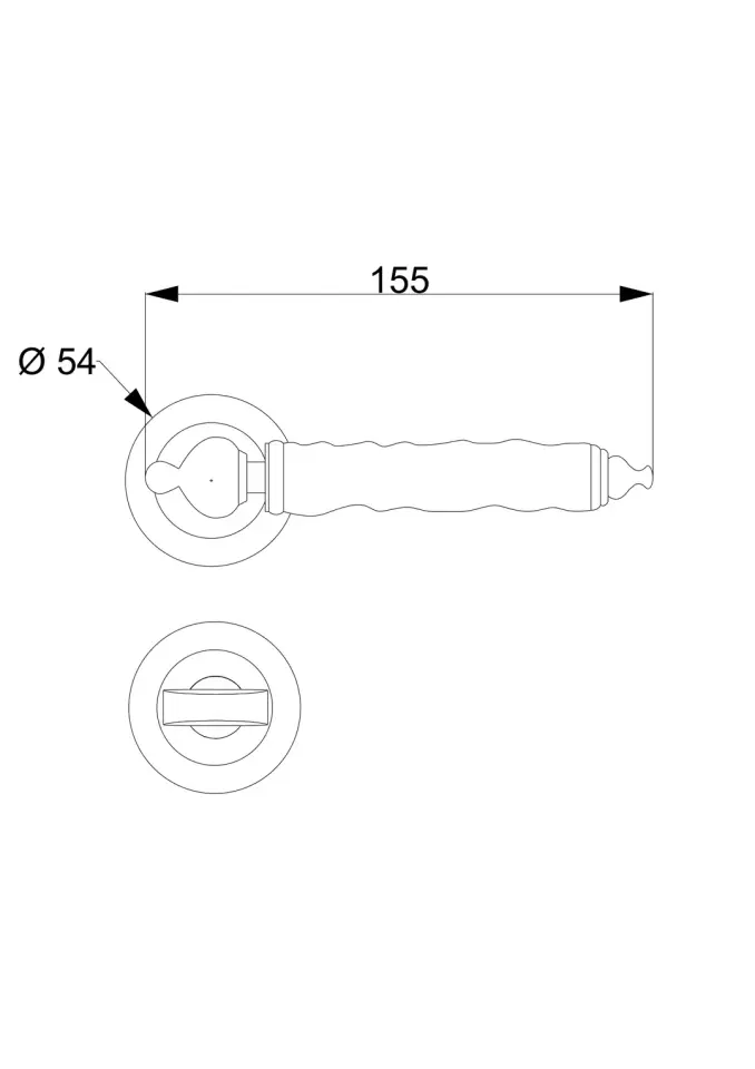 Vista D’oro Nova Rozetli Kapı Kolu Antik Gümüş