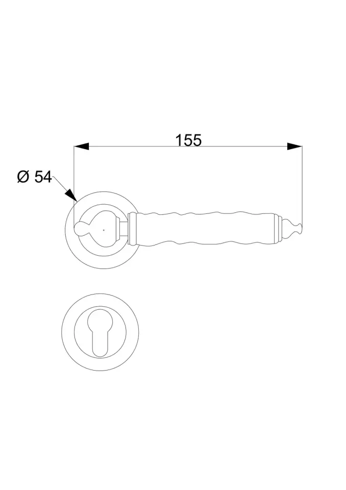 Vista D’oro Nova Rozetli Kapı Kolu Antik Gümüş