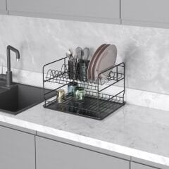 Setüstü Çatal-Kaşık Bölmeli Tabaklık-Bardaklık