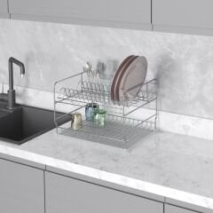 Setüstü Çatal-Kaşık Bölmeli Tabaklık-Bardaklık