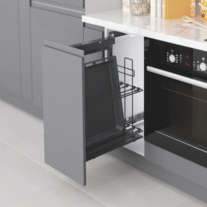 Yandan Gizli Raylı Tepsilik 250 mm Sol Antrasit