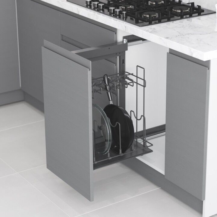 Yandan Gizli Raylı Tavalık 450 mm Sağ Antrasit