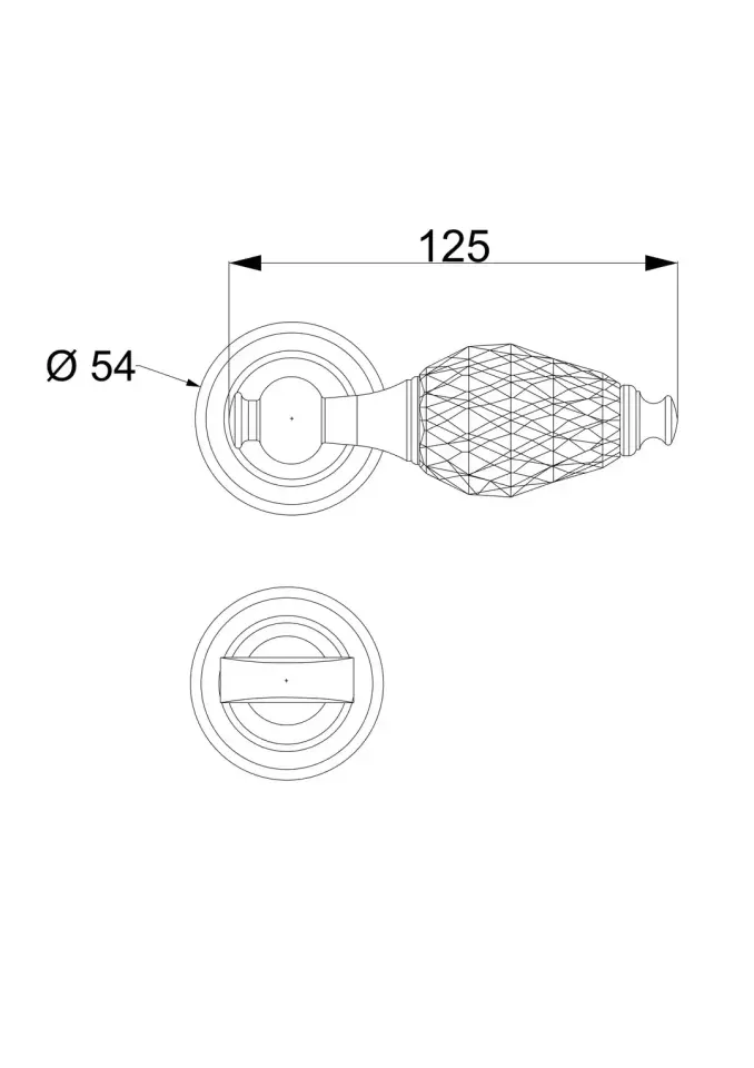 Vista D’oro Şeffaf Kristal Bebek Rozetli Kapı Kolu Krom