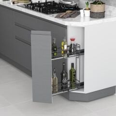 45 Derece Gizli Raylı Şişelik (Çift Açılım) Tel Sağ