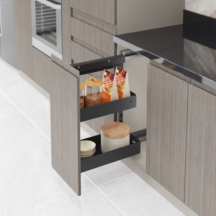 Unique Box Yandan Gizli Raylı Ünite (90 Derece) 255 - 205 mm Sağ