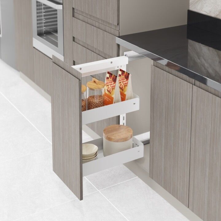 Unique Box Yandan Gizli Raylı Ünite (90 Derece) 255 - 205 mm Sağ