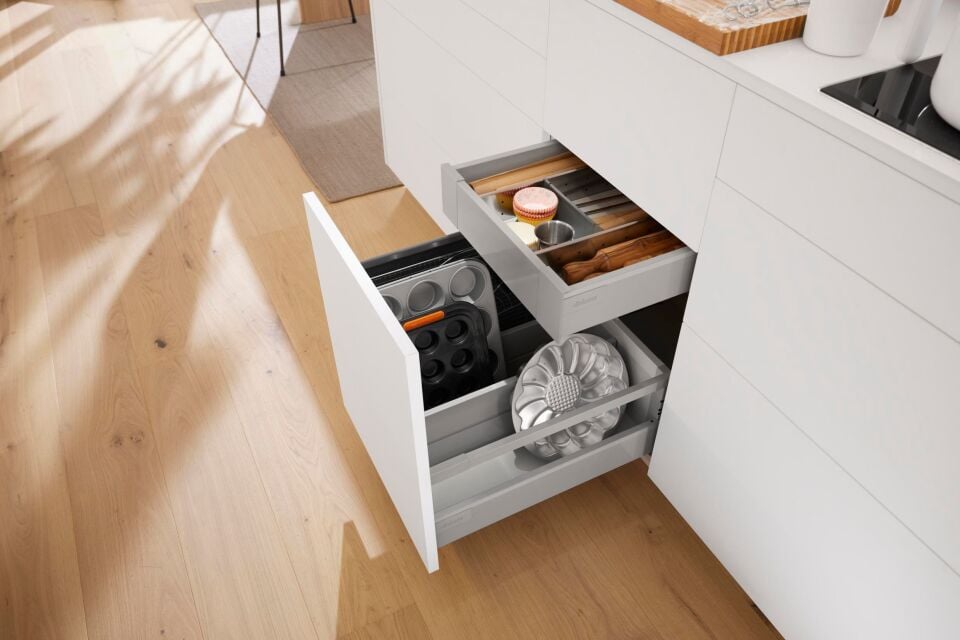 Blum Tandembox Antaro M Bordürsüz 30 Kg Blumotion Gri