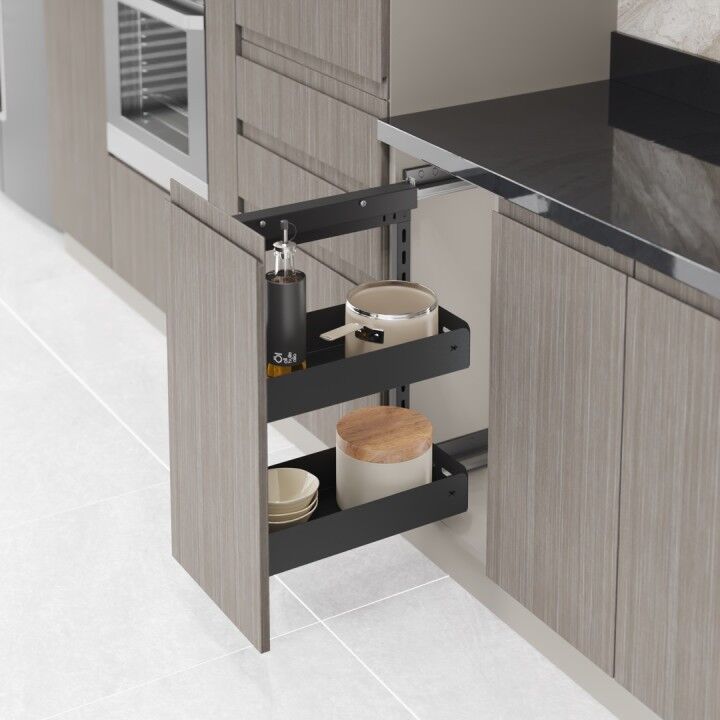 Unique Box Yandan Gizli Raylı Ünite (90 Derece) 305 mm Sol