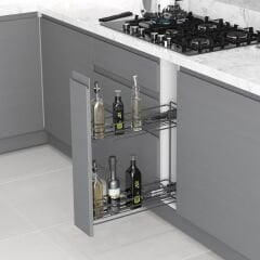 Yandan Teleskopik Raylı Şişelik Tel 150 mm