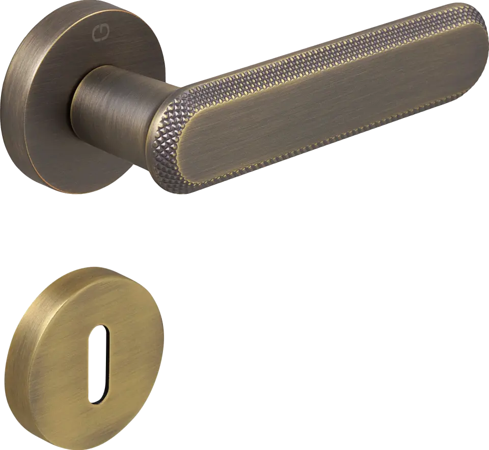 Çebi A5102 Nola Kapı Kolu MP30 (Fırçalanmış Antik Pirinç) - Oda