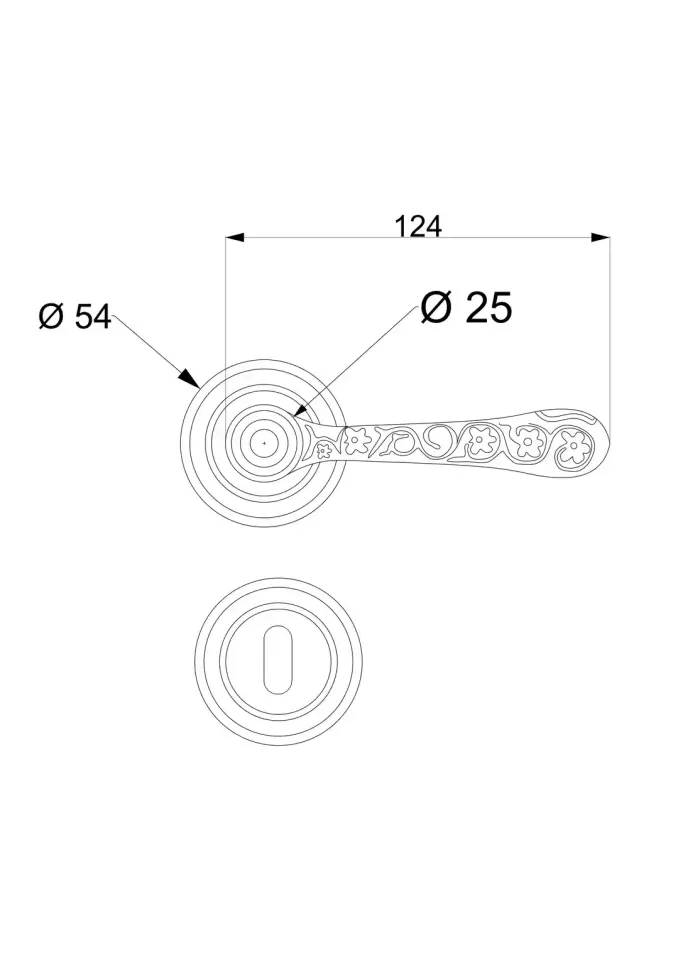 Vista D’oro Sefa Rozetli Kapı Kolu 24 Ayar Altın Kaplama