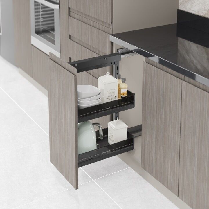 Premium Yandan Gizli Raylı Ünite (90 Derece) 205 mm Sağ