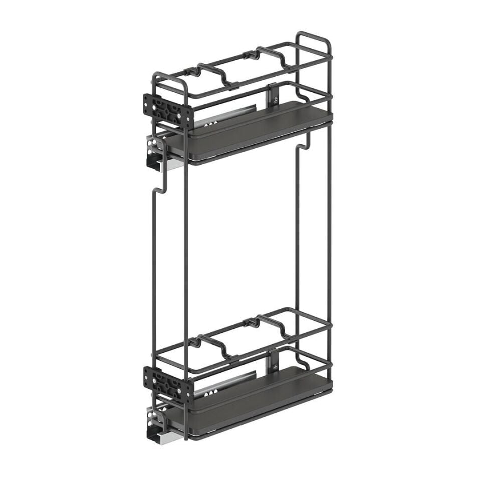 Çift Açılım Gizli Raylı Ahşap Tabanlı Mini Şişelik 150 mm Sol