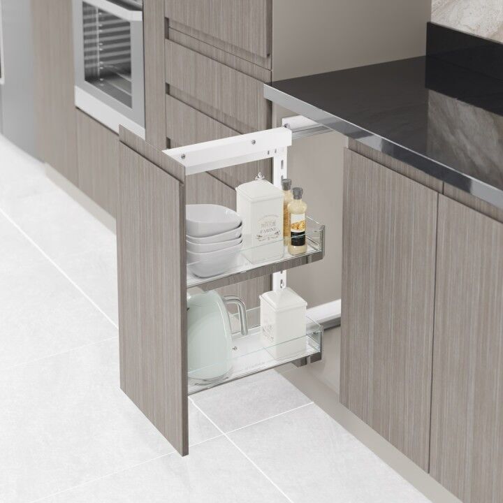 Premium Yandan Gizli Raylı Ünite (90 Derece) 255 mm Sol