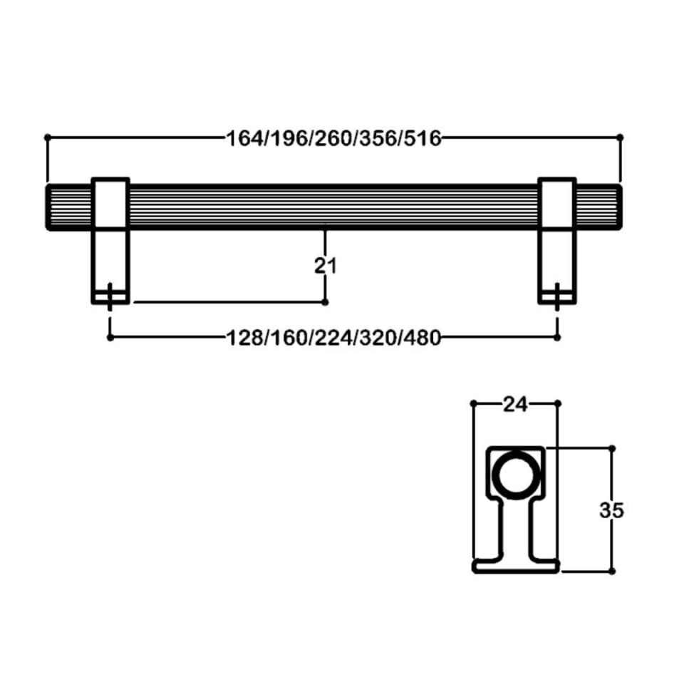 System 8957 Gold Renk Modern Kulp 224 mm (SY8957 0224 GL-GL)