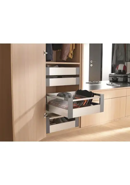 Blum Tandembox Antaro C İç Çekmece 30 Kg Bordürlü Blumotion Gri