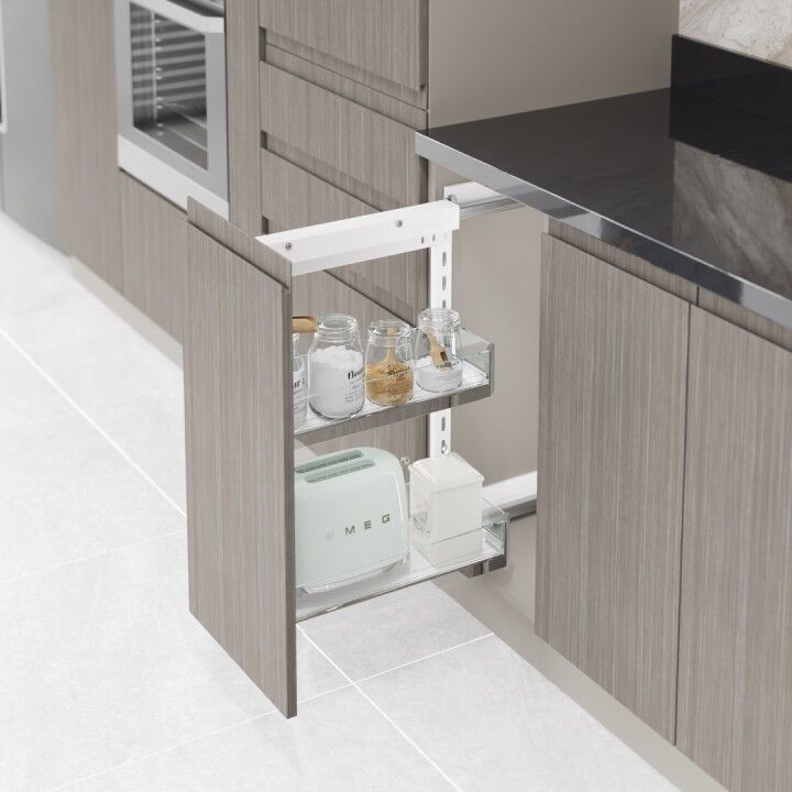 Premium Yandan Gizli Raylı Ünite (90 Derece) 255 - 205 mm Sol