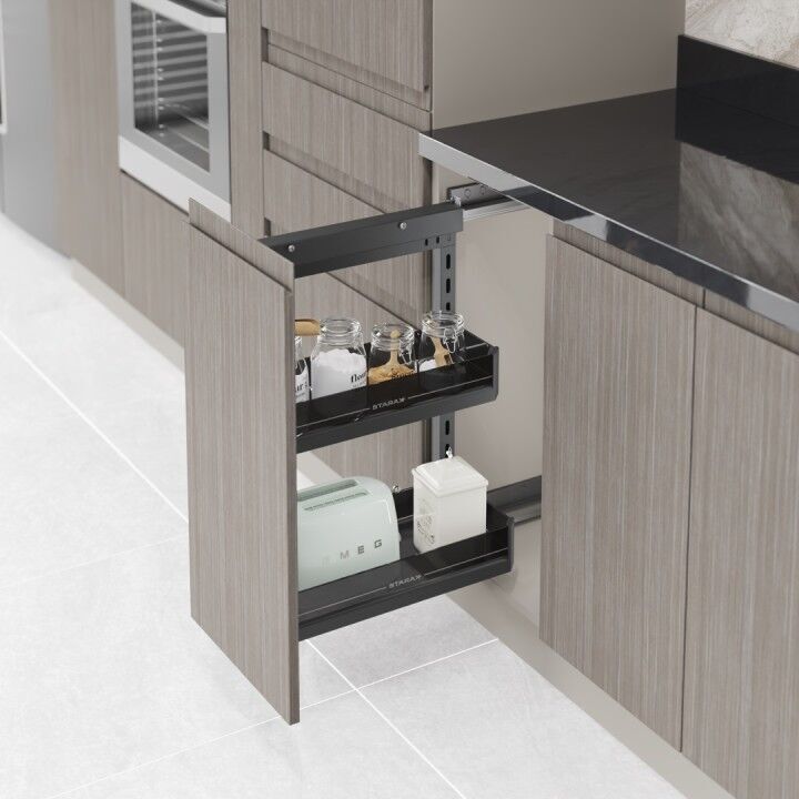 Premium Yandan Gizli Raylı Ünite (90 Derece) 255 - 205 mm Sağ