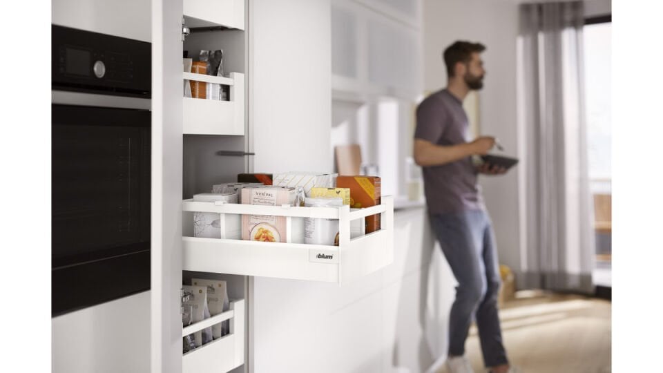 Blum Tandembox Antaro C İç Çekmece 30 Kg Bordürlü Blumotion İpek Beyazı