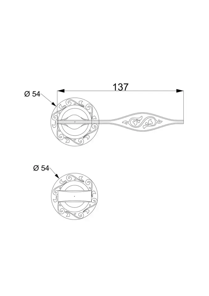 Vista D’oro Curl Desenli Kapı Kolu Sarı Oksit