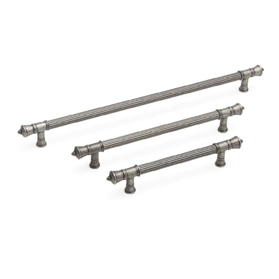System 4675 Antik Gümüş Renk Klasik Kulp 128 mm (SY4675 0128 OSM-OSM)