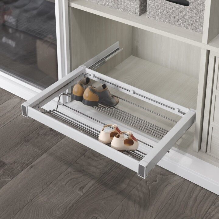 Starax Gizli Raylı Alüminyum Ayakkabılık | 60–90 cm Kapak Uyumlu