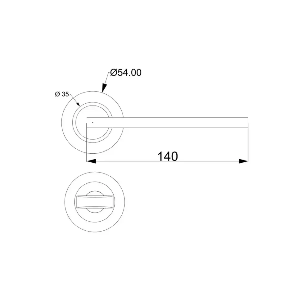 Vista D’oro Intersection Rozetli Kapı Kolu Siyah