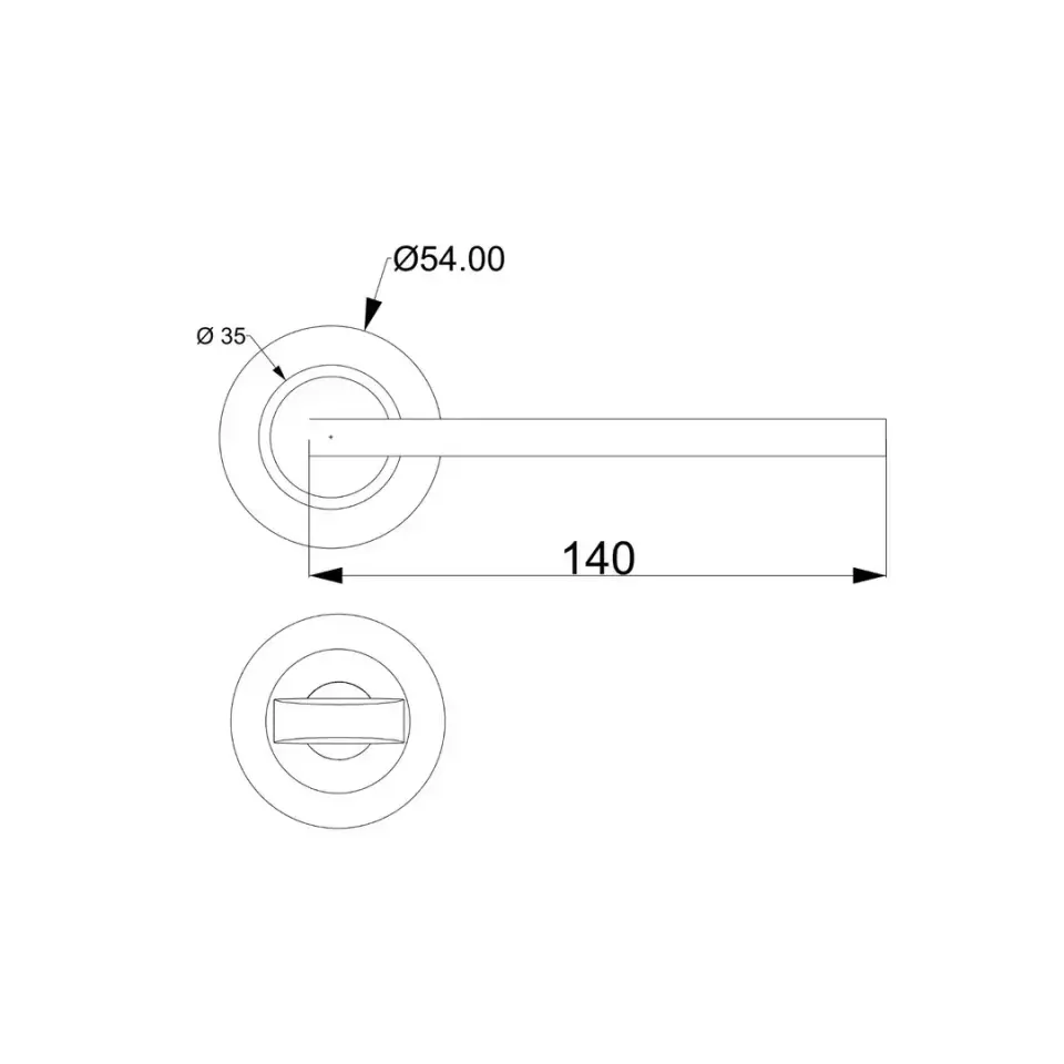 Vista D’oro Intersection Rozetli Kapı Kolu Sarı Oksit