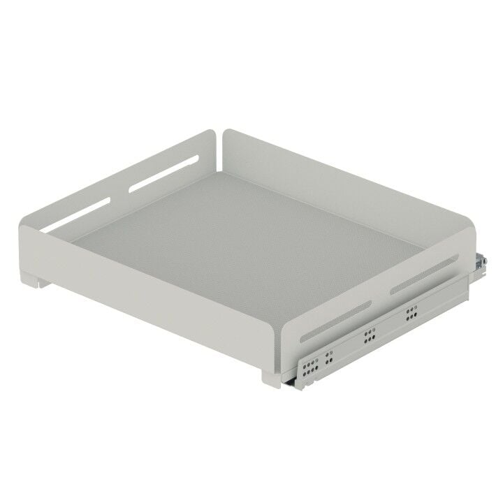 Starax Bağımsız Çift Açılım Gizli Raylı Çekmece | 80 cm Kapak Uyumlu Unique Box - Beyaz