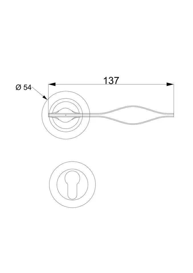 Vista D’oro Curl Rozetli Kapı Kolu Sarı Oksit Yale