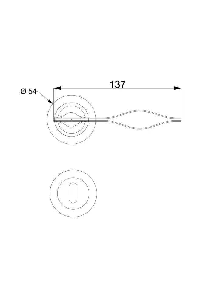 Vista D’oro Curl Rozetli Kapı Kolu Altın Saten