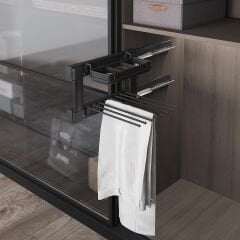 Yan Bağlantılı Gizli Raylı Alüminyum Fonksiyonel Pantolonluk Sağ