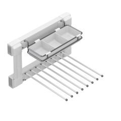 Yan Bağlantılı Gizli Raylı Alüminyum Fonksiyonel Pantolonluk Sağ