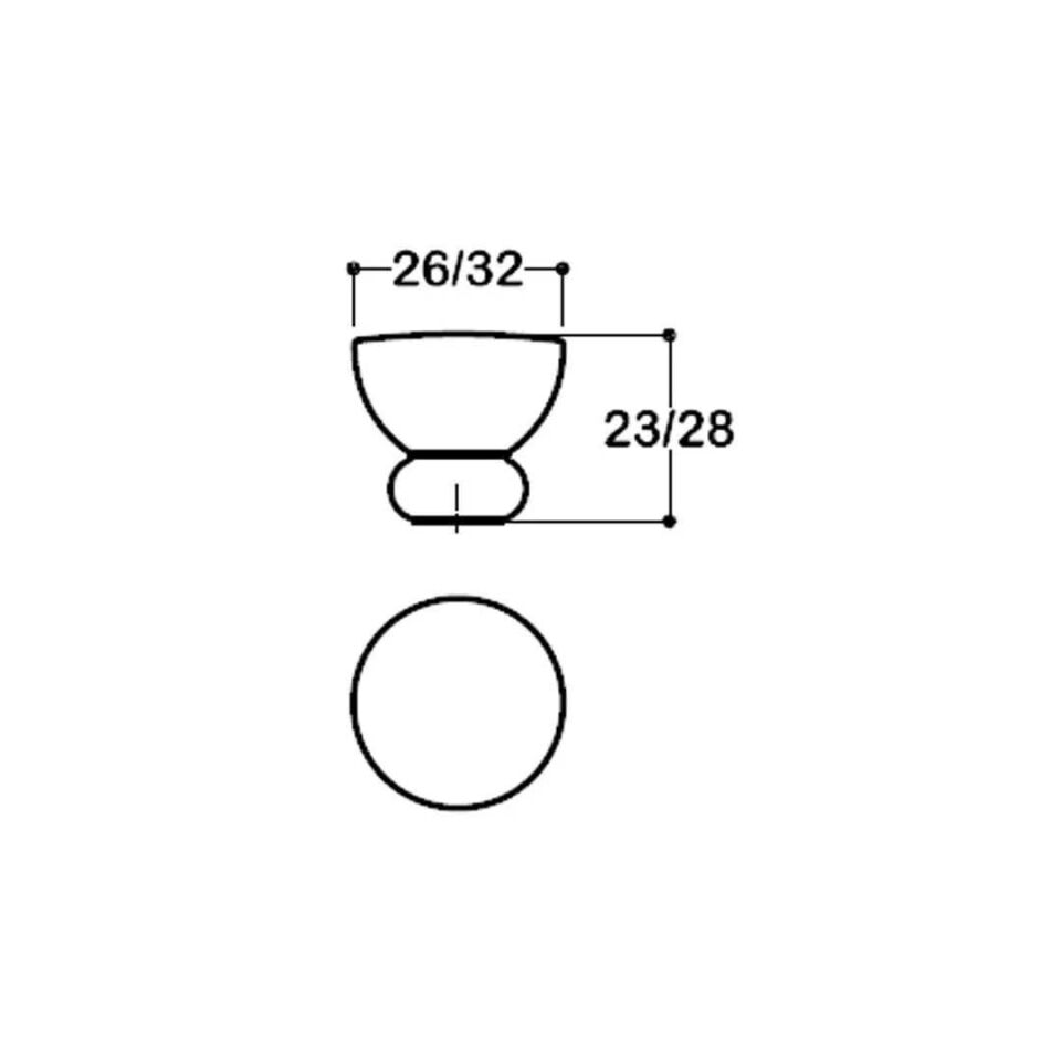 System 32 mm Krom Renk Düğme Kulp (SY1958 0032 CR)