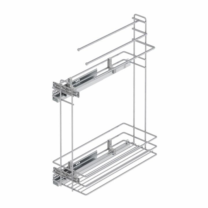Gizli Raylı Havlu Askılı Deterjanlık (Tek Açılım) Tel 151 mm Sol
