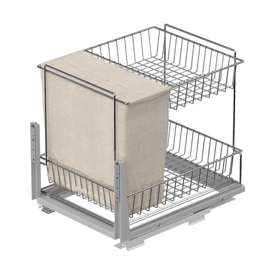 Zemin Bağlantılı Gizli Raylı Tezgah Altı Ekmeklik Ünitesi 400 mm