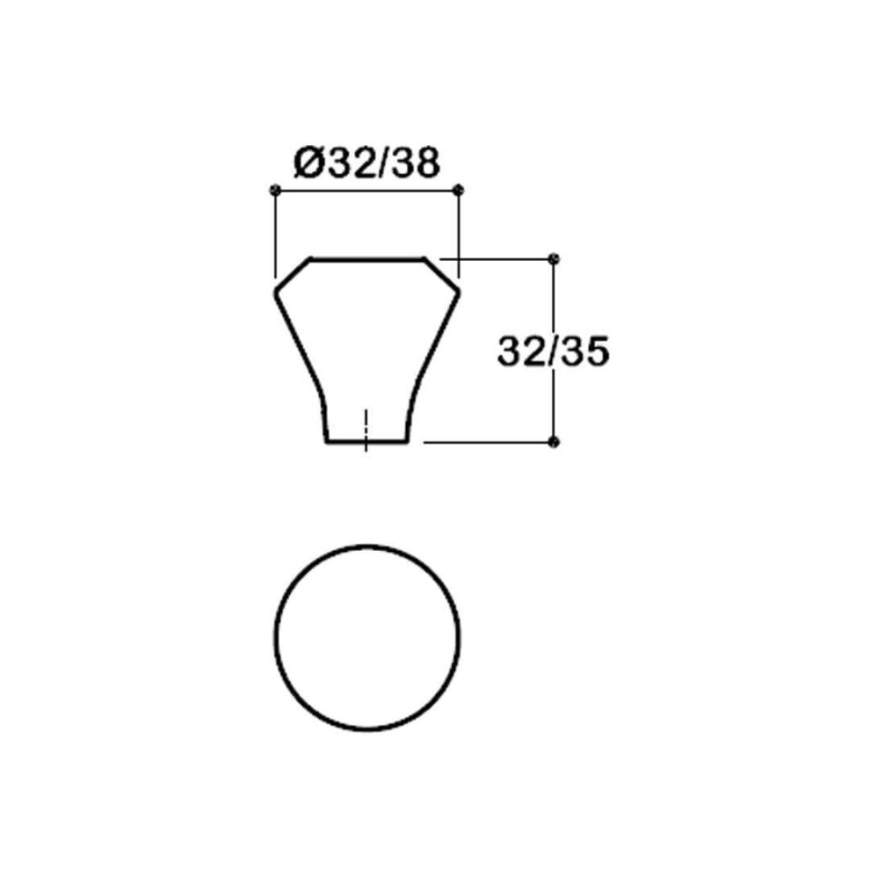 System 32 mm Krom Renk Düğme Kulp (SY1945 0032 CR)