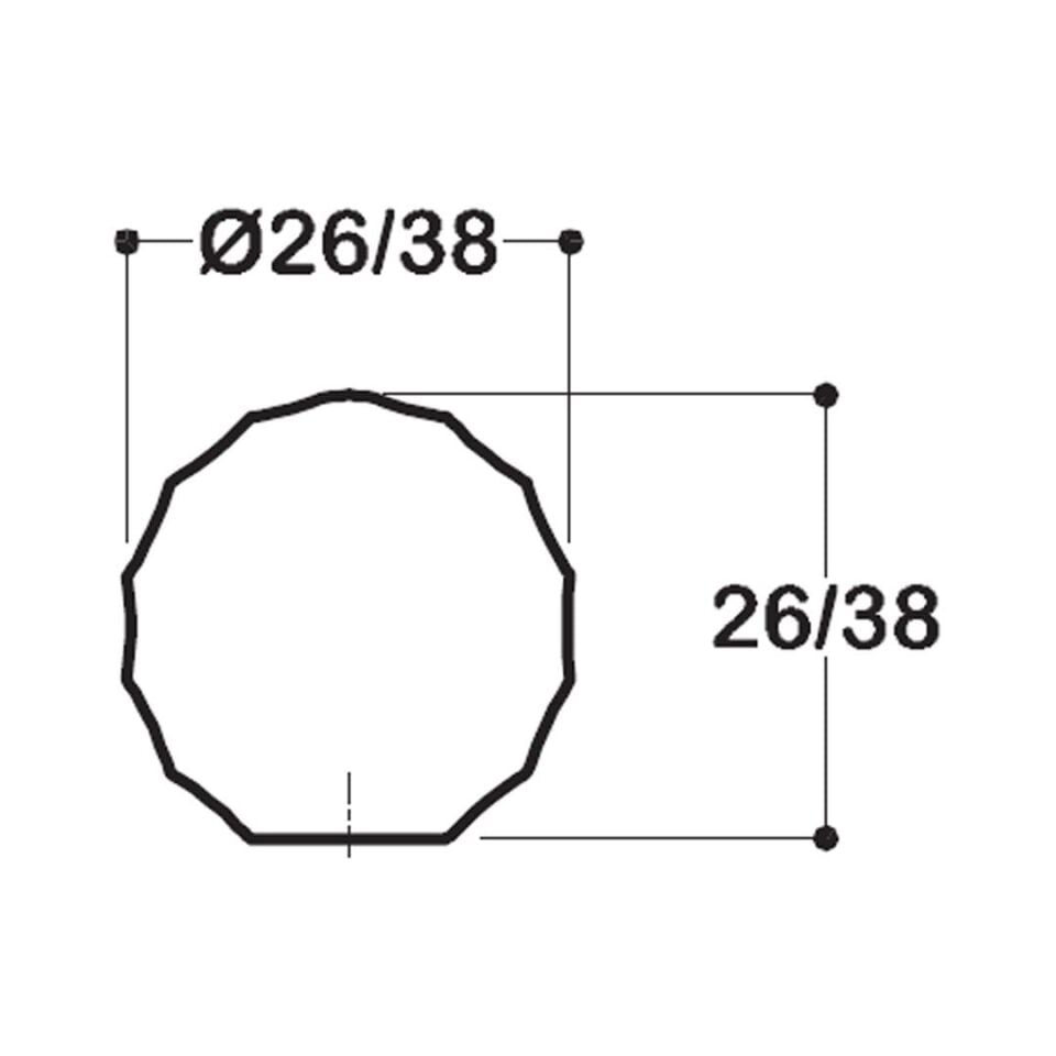 System 26 mm Gold Renk Düğme Kulp (SY1936 0026 GL)