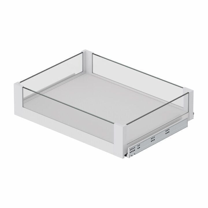 Starax Bağımsız Çift Açılım Gizli Raylı Çekmece | 50 cm Kapak Uyumlu Premium - Beyaz