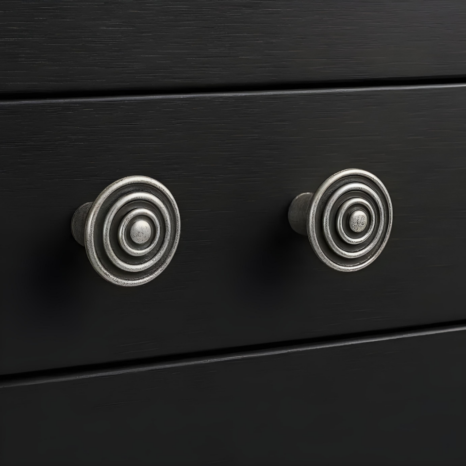 System 32 mm Antik Gümüş Renk Düğme Kulp (SY1935 0032 OSM)