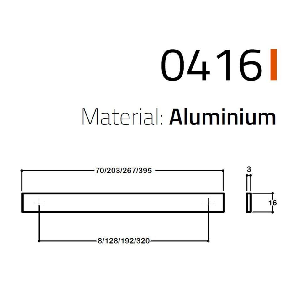 System 0416 Mat Altın Renk Alt Taban Kulp 192 mm (SY0416 0192 BB)